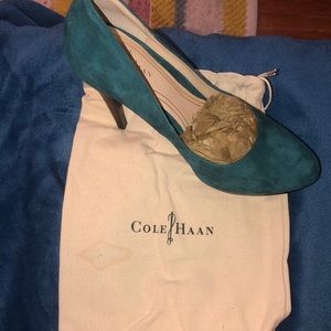 Dark teal Cole Haan pumps